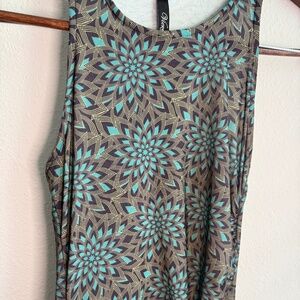 NWOT Viereck Laurent Bodycon Dress in Hardcastle Women's XS Brown Turquoise